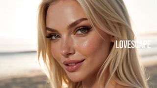 Blond Sucks Dick On The Beach (AI)