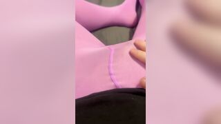 Trans Hotty Lauren in Pink Hose