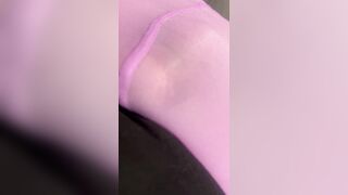 Trans Hotty Lauren in Pink Hose