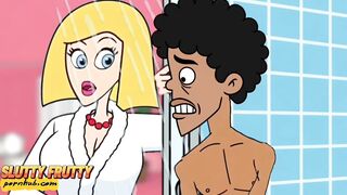 Lewd Stepmom and Stepson Take a Shower Jointly. What Could Go Wrong? Toon