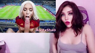 That guy gets the sexy blond in the stadium - AI generated by "Ai xxx Shad" channel