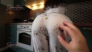 Hawt Stepmom bangs Stepson whilst this babe cooks dinner for my Stepdad