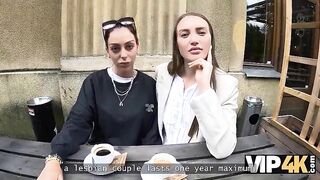 VIP4K. Hunter pick up and drilled the lesbian babes. Compilation POV movie scene