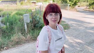 I meet a redhead college hotty and take her back to my place for some intensive sex
