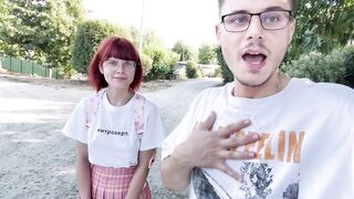 I meet a redhead college hotty and take her back to my place for some intensive sex