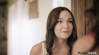 Breasty teen Rissa May returns home after leaving her large breasts stepmom Reagan Foxx alone with her creep stepdad and stepbrother.Things have changed now!