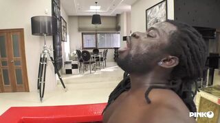 Malena observed by her spouse as that babe's fucked by 2 large ebony jocks