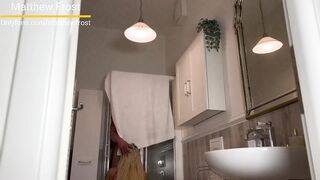 I crampie her booty in the baths after a shower vaginal and anal until make her squirt amateur