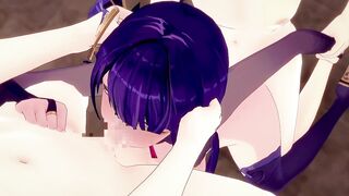 【Genshin Impact Raiden Shogun #03】group-sex CG Manga Animation.(Fingering,tugjob,fellatio,sex)