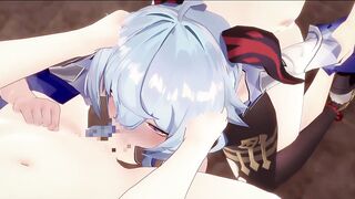 【Genshin Impact Ganyu #03】group sex CG Comics Animation.(Fingering,tugjob,fellatio,sex)
