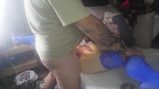 Sexy pregnent nineteen year old stepsia gets giant creampie
