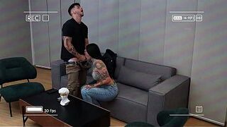 Curvy unfaithful Latin babe is caught on camera banging her boyfriend's most excellent ally's massive schlong