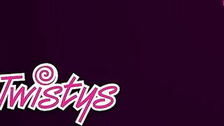 TWISTYS - See Charlotte Sins Not fast Rub Oil All Over Kendra Sunderland’s Natural Large Boobs