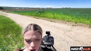 NastyClub - Breasty French Honey Jade Jadore in POV Scooter Clip Ass Undressed and Melons Out!