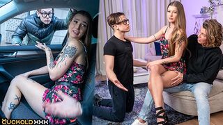 CuckoldXXX - Cheating Girlfriend Olivia Sparkle Gives Head to Ricky Rascal and Teases her Cuck Boyfriend