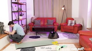 MatureClub - Corporalist Granny GILF Frantiska Enjoys Yoga with Internet Technician