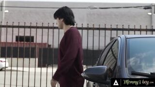 MOM'S HUNK - Blindfolded Stepmom Andi Avalon Mistakes Stepson For Lover In Wild Trio