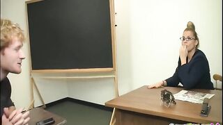 CumBlastCity - Classroom Jerk Gets Drained by Curious mother I'd like to fuck Professor Mrs. Starr