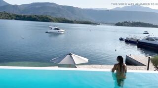 Marvelous Monika Fox Swims Nude in Pool in Glamorous Place!