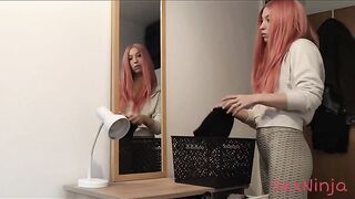 Step-Mommy Catches Me Flashing My Penis whilst Doing Chores