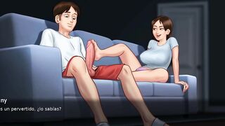 Stepmom loves to have sex all the time with the Tenant - summertime saga