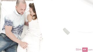 Enchanting teenage chick licked and screwed