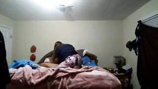Babysitter sucking Latino penis and taking penis missionary part two