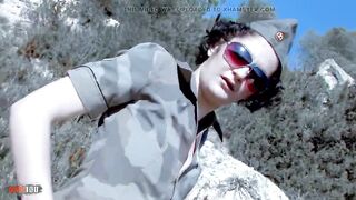 Olly Doll: Disrobe Tease of a Very Hawt Miltarian Angel