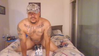 Hawt army dude twerking bouncing on vibrator and cumming on underclothes part 7 ( Fan requested)