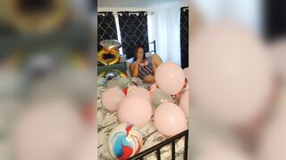 Sexually excited mother I'd like to fuck Taking Off Her Mini Costume and Teases With Pants and Shows Her Teats (Balloon Fetish)