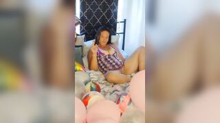 Sexually excited mother I'd like to fuck Taking Off Her Mini Costume and Teases With Pants and Shows Her Teats (Balloon Fetish)