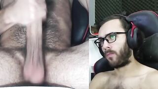 Look at these eyes! Homosexual Argentinian masturbating and ejaculating a biggest load, unshaved amateur