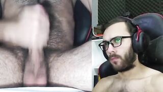 Look at these eyes! Homosexual Argentinian masturbating and ejaculating a biggest load, unshaved amateur