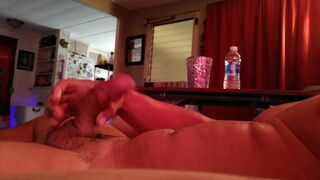 Dad stroking