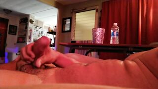 Dad stroking