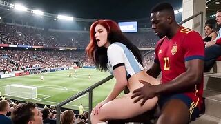 WOW Hawt! (( " SPAIN screw ARGENTINA " )) Last World Cup... in Public! Who wins? Answer in the comments! "Interracial"(IA)
