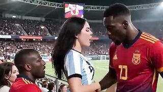 WOW Hawt! (( " SPAIN screw ARGENTINA " )) Last World Cup... in Public! Who wins? Answer in the comments! "Interracial"(IA)