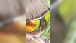 Cute hotty sucking shlong in public in popular spring park