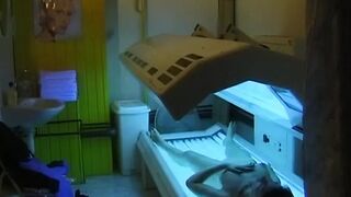Solo Session with a German Hottie Who Loves to Tan in a Sunbed