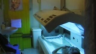 Solo Session with a German Hottie Who Loves to Tan in a Sunbed