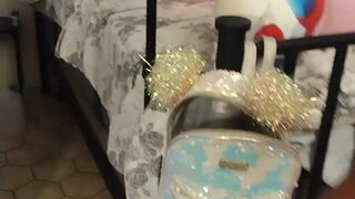 I let pervert masturbate to me during the time that I let him watch up my petticoat and pop balloons with my cigarettes