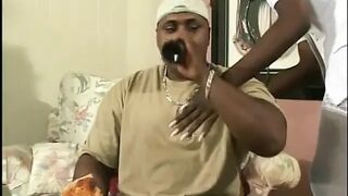 Lusty chocolate skin nurse heals patient's penis with her throat