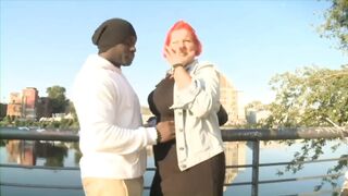 Cooky craves to bang his internet date on the Berlin wall