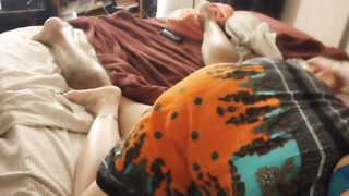 Cute mother I'd like to fuck gives massage then humps and grinds twat on boys booty part