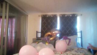 Balloon Popping mother I'd like to fuck Gets Excited Whilst Popping Balloons and Gets Exposed and Plays Around