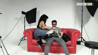This chab Slid It Between My Boobs, Then I Sucked It Clean on My Knees