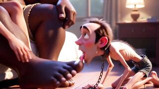Pliant Chap Grovels and Licks His Taskmaster Wife's Feet