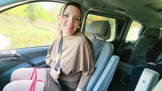 A Large Penis Fan Busts My Booty in My Van