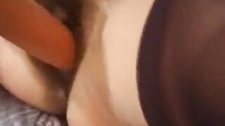 Chic Secretary From Germany Plays with Her Toy