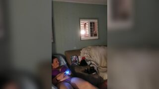 Hawt stud masturbating explodes on roommates body thick haunches whilst that babe plays games in her pants